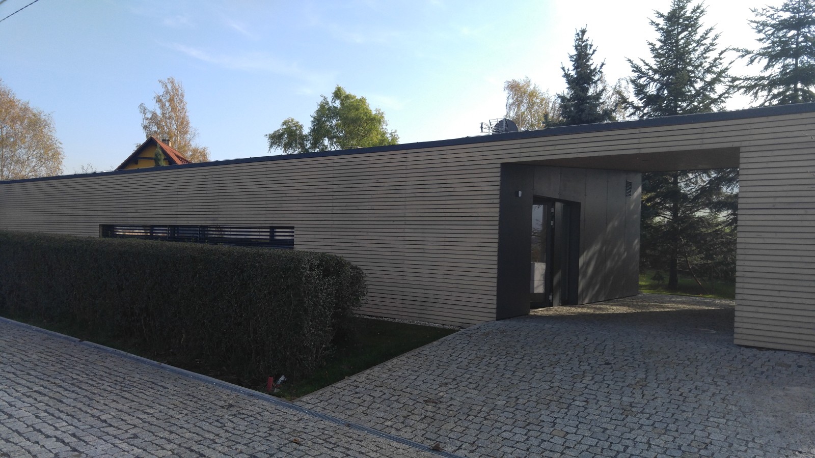 Měření průvzdušnosti u dřevostavby z CLT panelů Blower door test dřevostavby