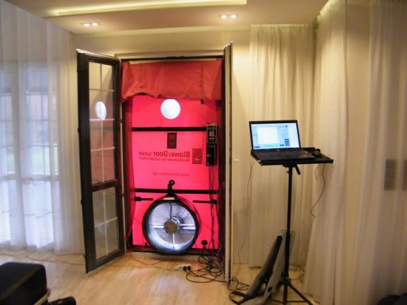 Způsob provádění Blowerdoor testu Postup při měření Blower door
